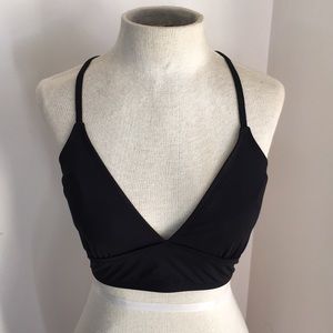 Athleta Black Strappy Cross Back Bikini Top